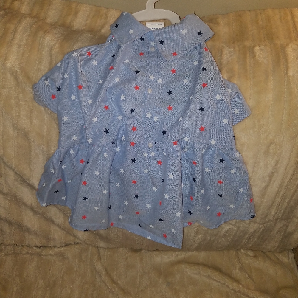Pet Paw Red white and blue dress XL